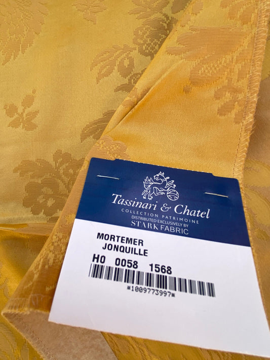 22 Berkbox87 Square Jacquard by Tassinari & Chatel Mortemer Jonquille Yellow Damask MSRP USD 300+/y