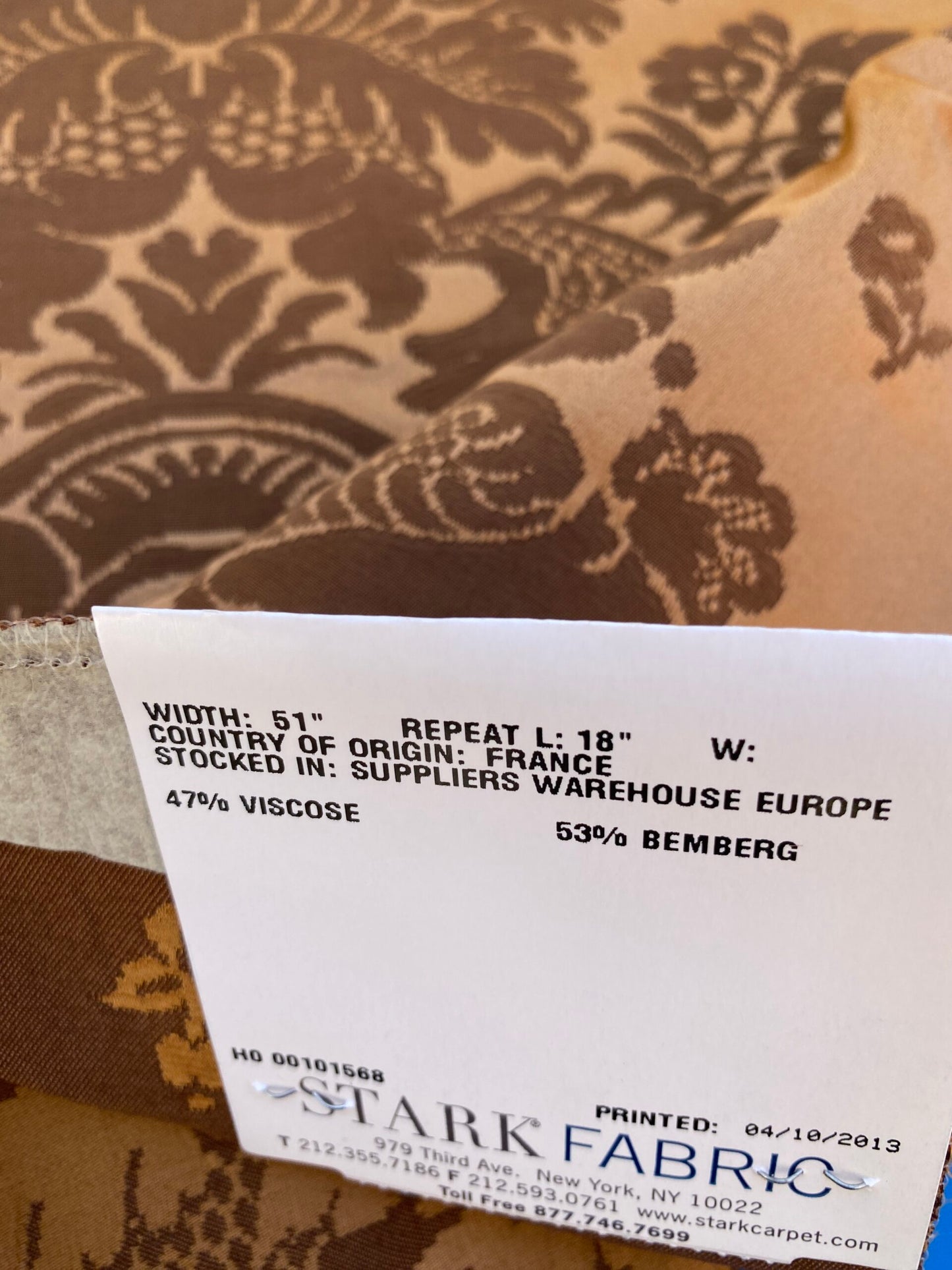 23 Berkbox87 Square Jacquard by Tassinari & Chatel Mortemer Cuivre Brown Damask MSRP USD 300+/y