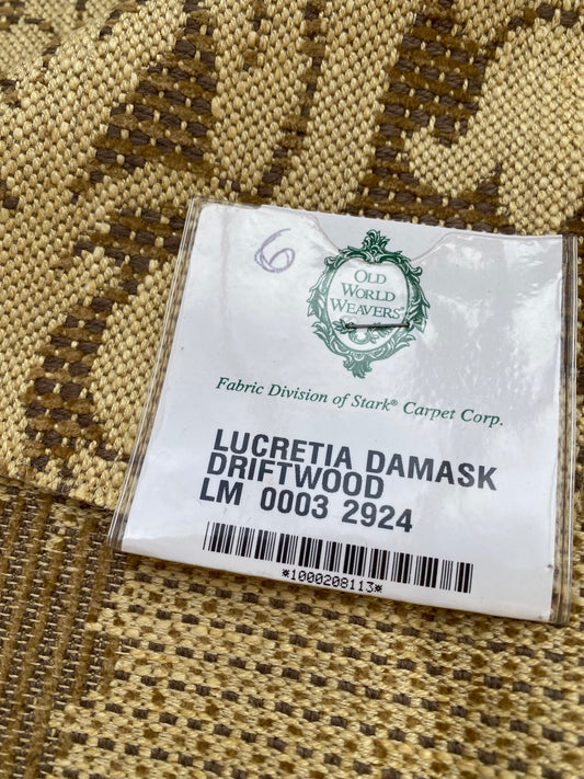 37 Berkbox87 Square Jacquard by Old World Weavers Lucretia Damask Driftwood Tan Beige Renaissance Classic Damask Thick MSRP USD 300/Y