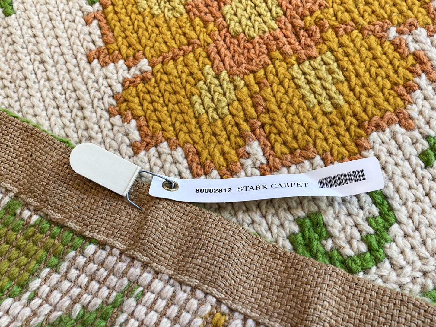 Stark Hoffman Estates Goldenrod 6'6" X 4' 11" Orange Gold Green Tulips Sunflowers Vines Foliage MSRP $1250