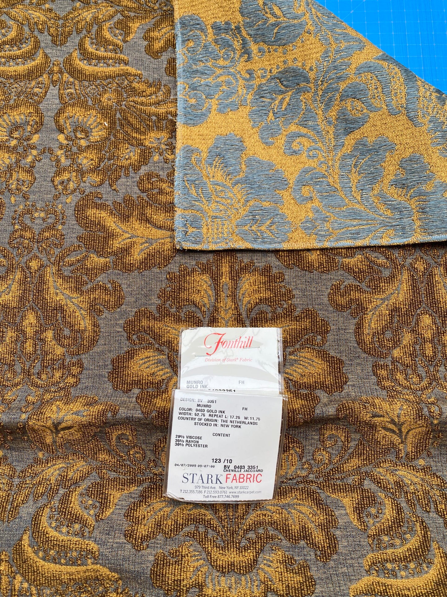 12 Berkbox88 Square Woven by Munro Gold Ink Damask Gray Brown Beige MSRP USD348/y