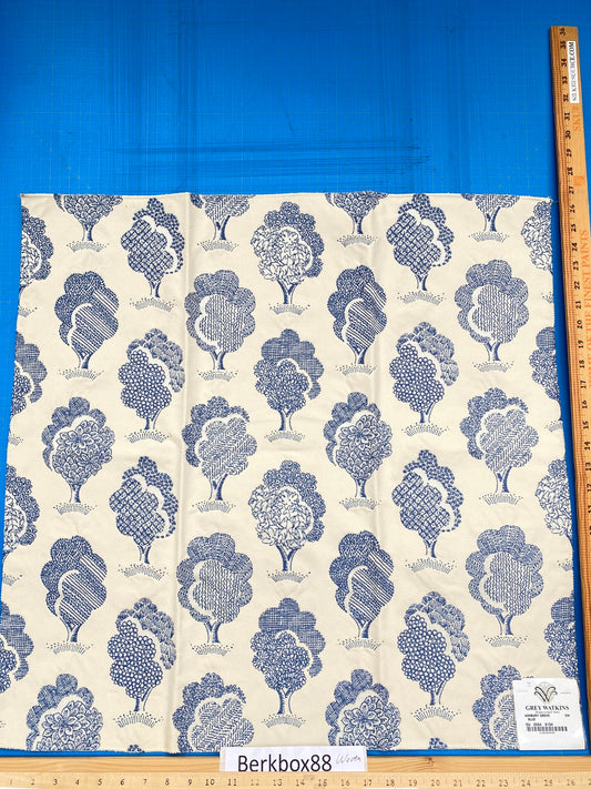 15 Berkbox88 Square Woven by Grey Watkins Ashbury Grove Maple Tan Cream Topiary Brocade Cotton MSRP USD 152/Y