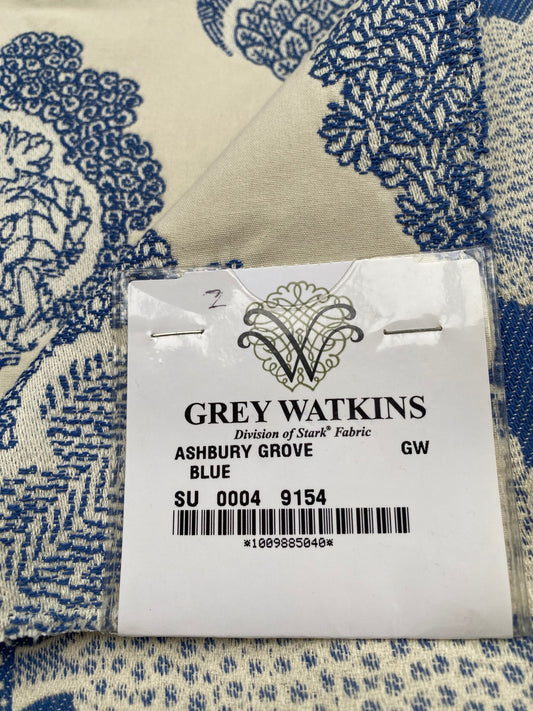 15 Berkbox88 Square Woven by Grey Watkins Ashbury Grove Maple Tan Cream Topiary Brocade Cotton MSRP USD 152/Y