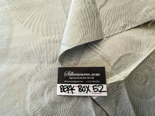 4 Berkbox52 1.2 yard Scalamandre Nautilo Beige Jacquard, Bird , Animal/ocean Blue MSRP USD 302