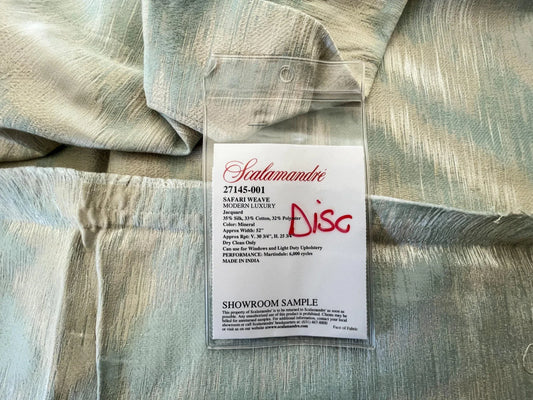 21 Berkbox52 1.2 yard Scalamandre Safari Weave Mineral Green Gray Jacquard