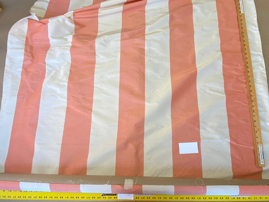 Scalamandre Riviera Stripe St. Tropez Orange Beige / Natural Silk and Wool MSRP USD364/Y