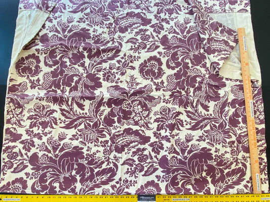 15 Berkbox56 2.4 yard Scalamandre Red White Large pattern Botanical