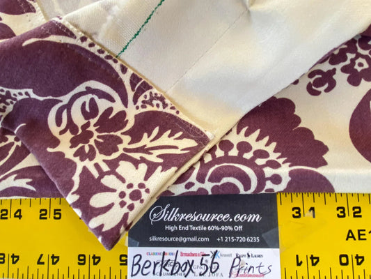 15 Berkbox56 2.4 yard Scalamandre Red White Large pattern Botanical