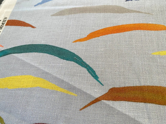 Scalamandre Salvo Confetti MSRP USD 206/Y Stunning Abstract Art On Linen Seagull