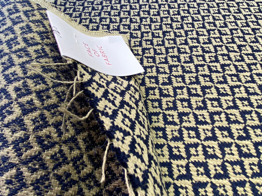 Scalamandre Khiva Weave Cotton - Indigo Blue White