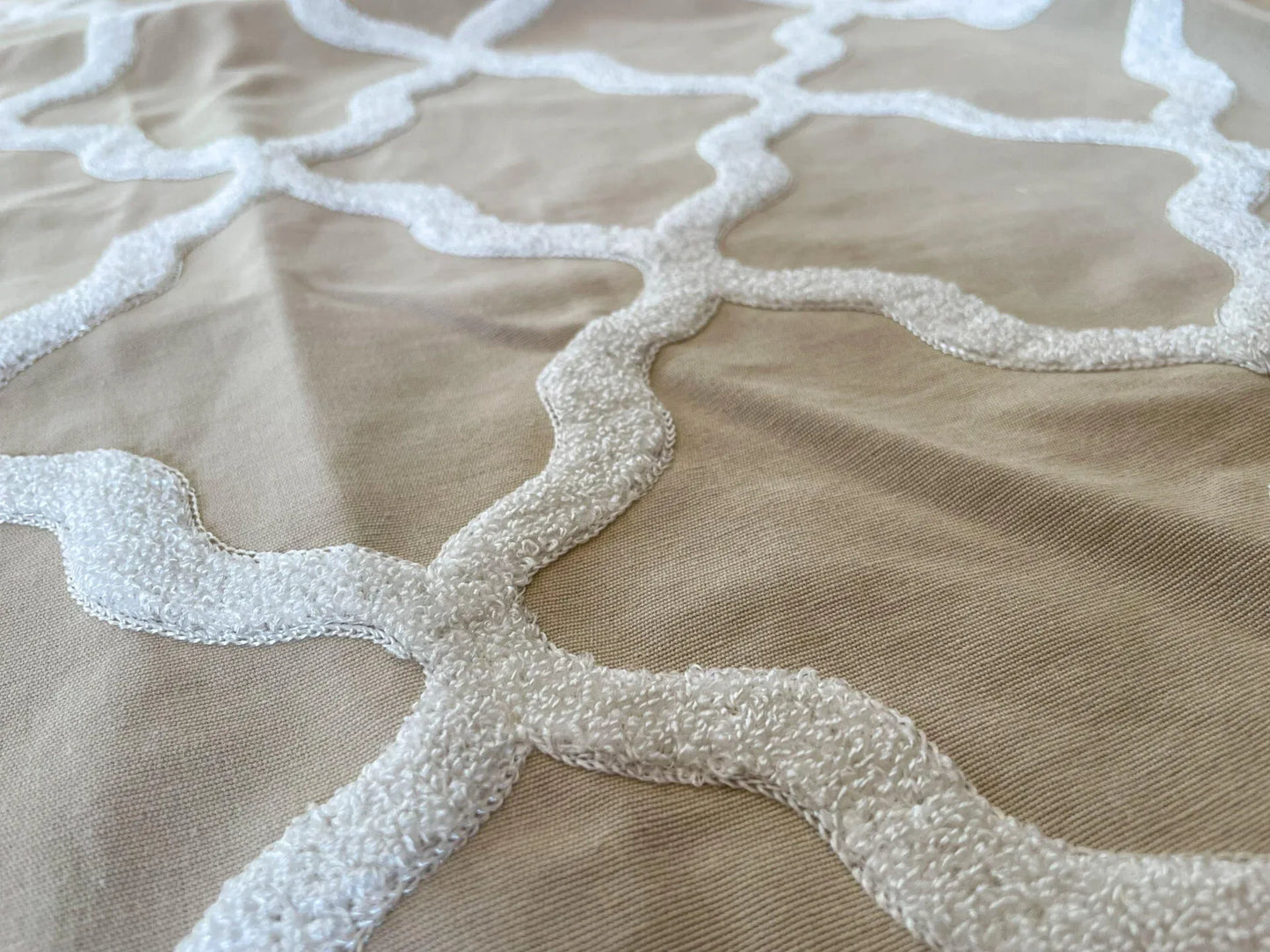 5 Berkbox54 1.1Yx47" Scalamandre Astley Boulce Embroidery Beige MSRP USD 338/Y