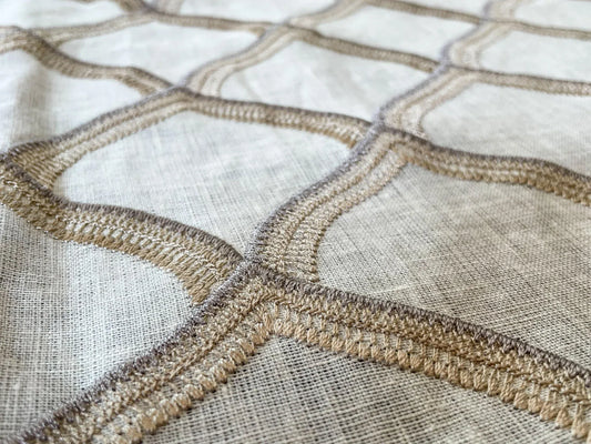 11 Berkbox54 1 yard Scalamandre Pichola Grey Diamond Ogee