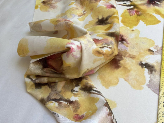 Scalamandre Lynton Wide Marigold Gold Yellow Wild Flowers Cotton 110"wide! MSRP USD 236/yard