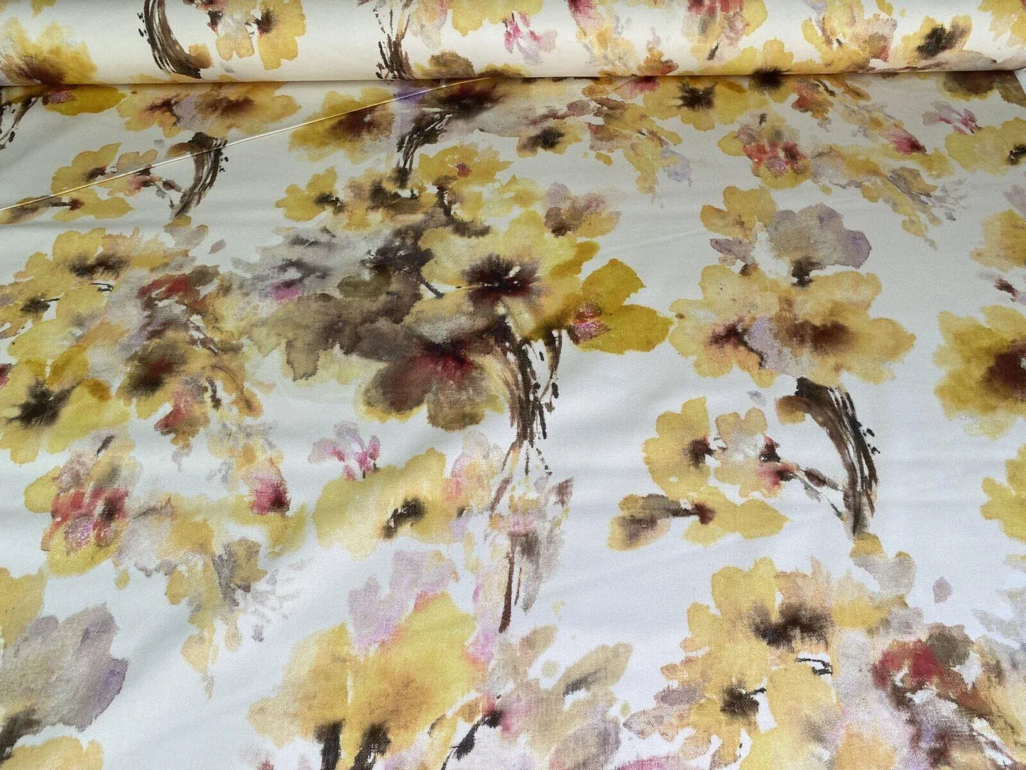 Scalamandre Lynton Wide Marigold Gold Yellow Wild Flowers Cotton 110"wide! MSRP USD 236/yard
