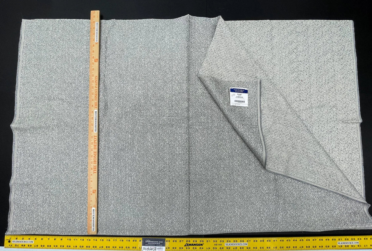 4 Berkbox58 2yard Scalamandre FLINT SHADE Gray Plains Texture MSRP USD190/y