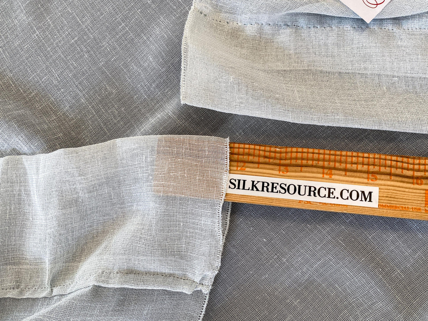 12 Berkbox64 Finished Drapery 2.5yard Scalamandre ATENA Aqua Sheer Polyester White