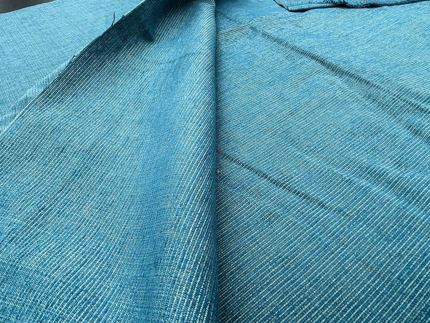 1 Berkbox59 1.9yard Scalamandre THOMPSON CHENILLE Peacock Blue Plains Texture MSRP USD222/y