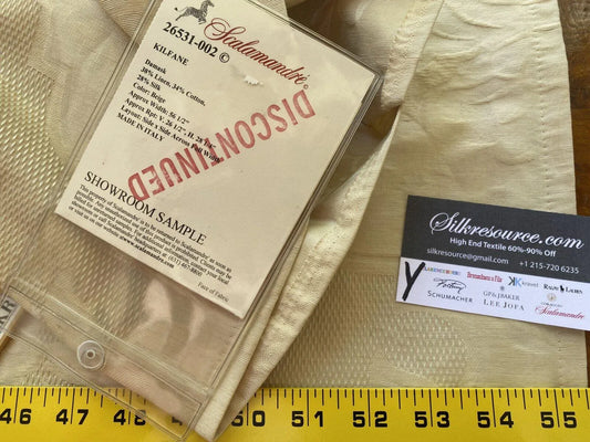 12 Boxy 2.4 Yards Scalamandre Kilfane Beige Silk Damask