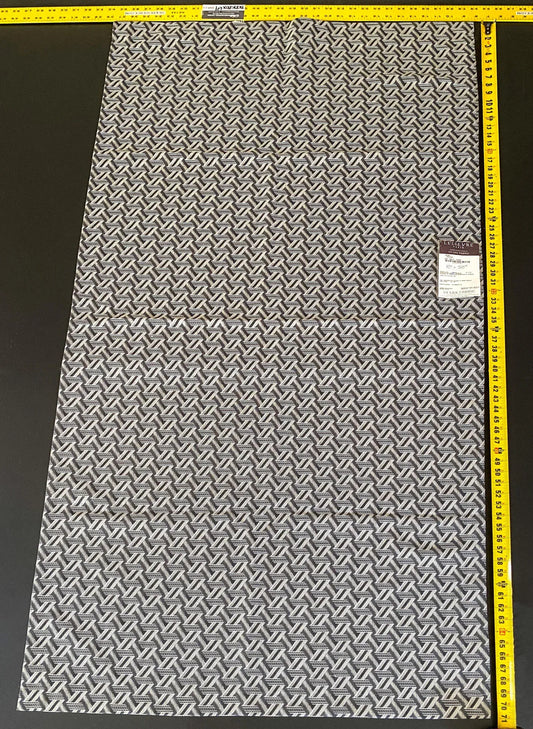 19 Berkbox64 Finished Drapery 29"x1.9yard Scalamandre TRIBU POIVRE Black White Geometric MSRP USD576/y