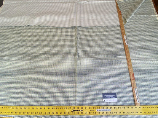 Scalamandre Banbury Strie Check - Aquamarine Light Blue And White