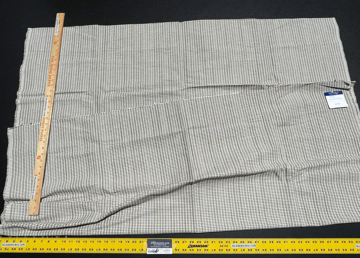 13 Berkbox60 1.5yard Scalamandre Magpie Twig Plaid Check Beige MSRP USD204/y