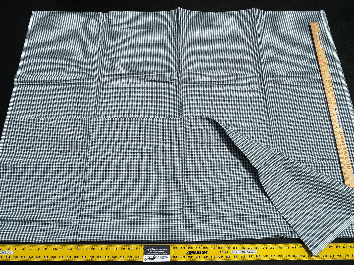 16 Berkbox60 1.5yard Scalamandre MAGPIE Navy Blue Plaid Check MSRP USD214/y