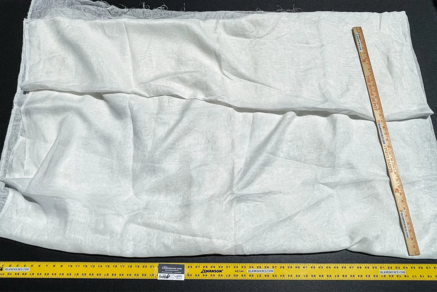 22 Berkbox60 5.2 yards Scalamandre EMELIE LINEN SHEER White Plain