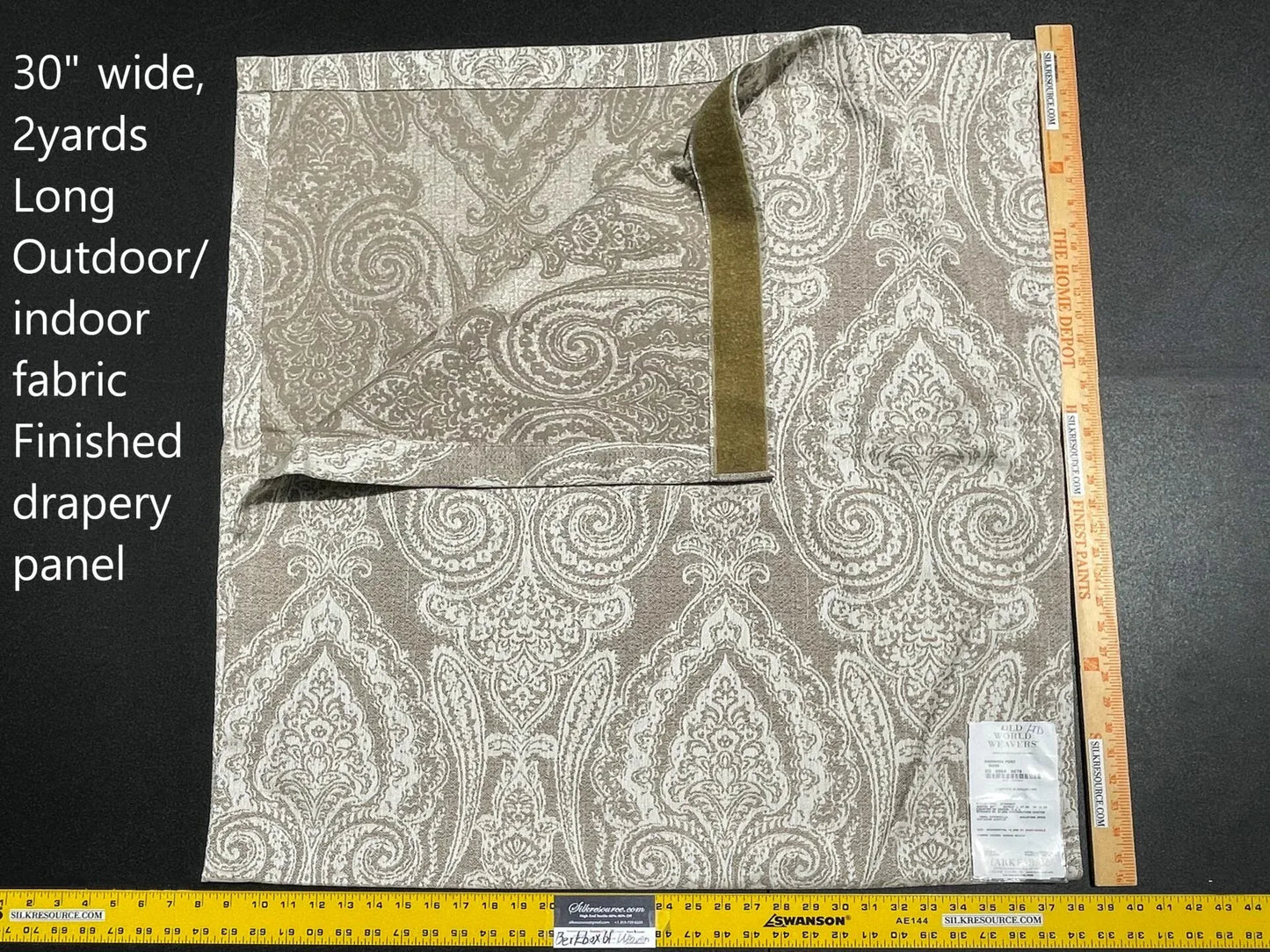 2 Berkbox61 27"x2 yard Scalamandre HARWICH PORT Dune Jacquard/Woven Paisley MSRP USD194/y