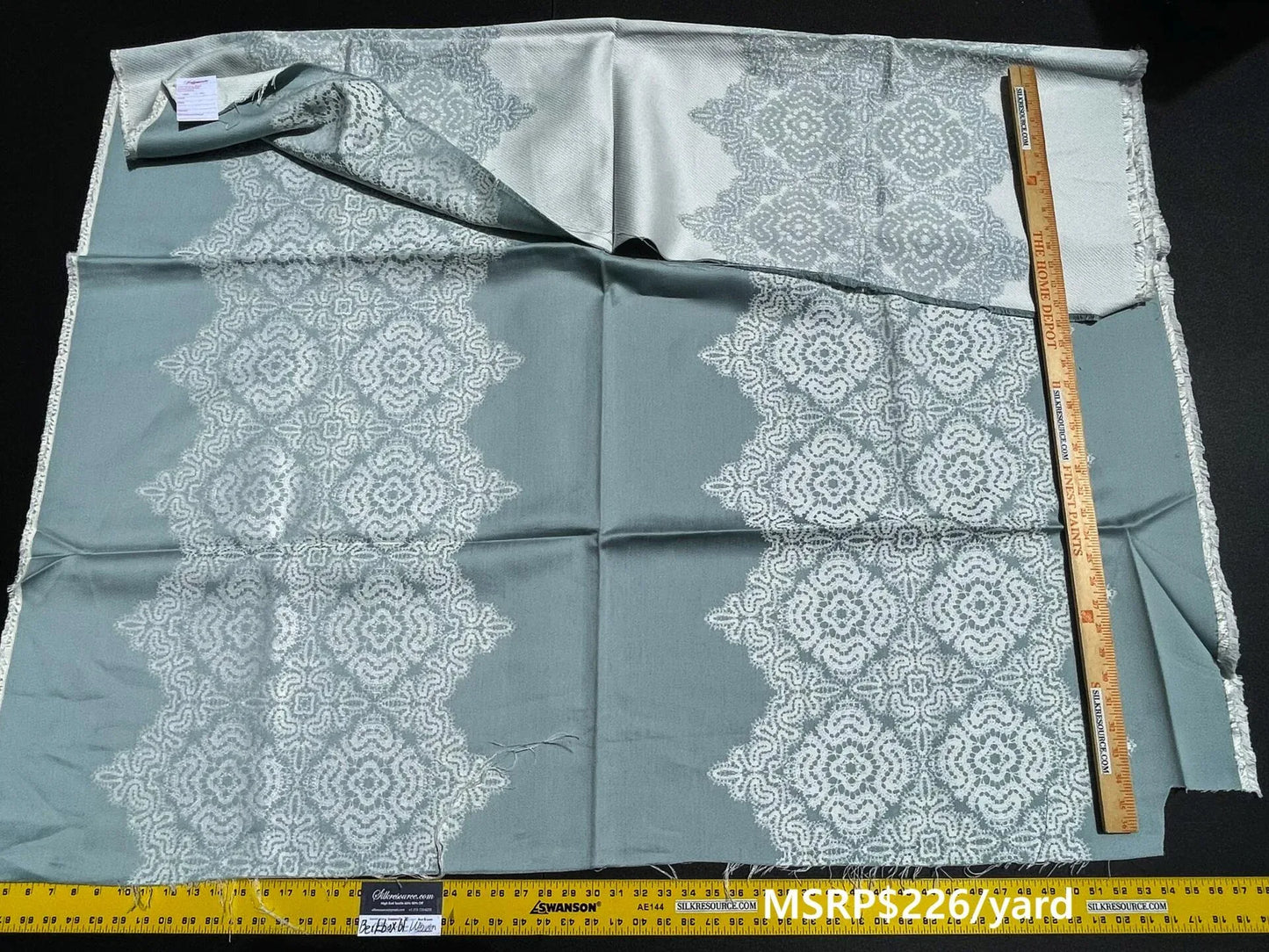 9 Berkbox61 1.4 yard Scalamandre JOSEPHINE Blue Mist Embroidery Light Blue MSRP USD226/y