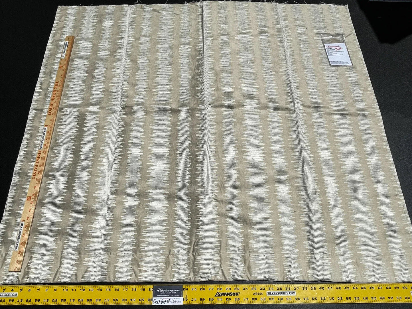 10 Berkbox61 1.2 yard Scalamandre KONYA IKAT STRIPE Jacquard Beige MSRP USD198/y