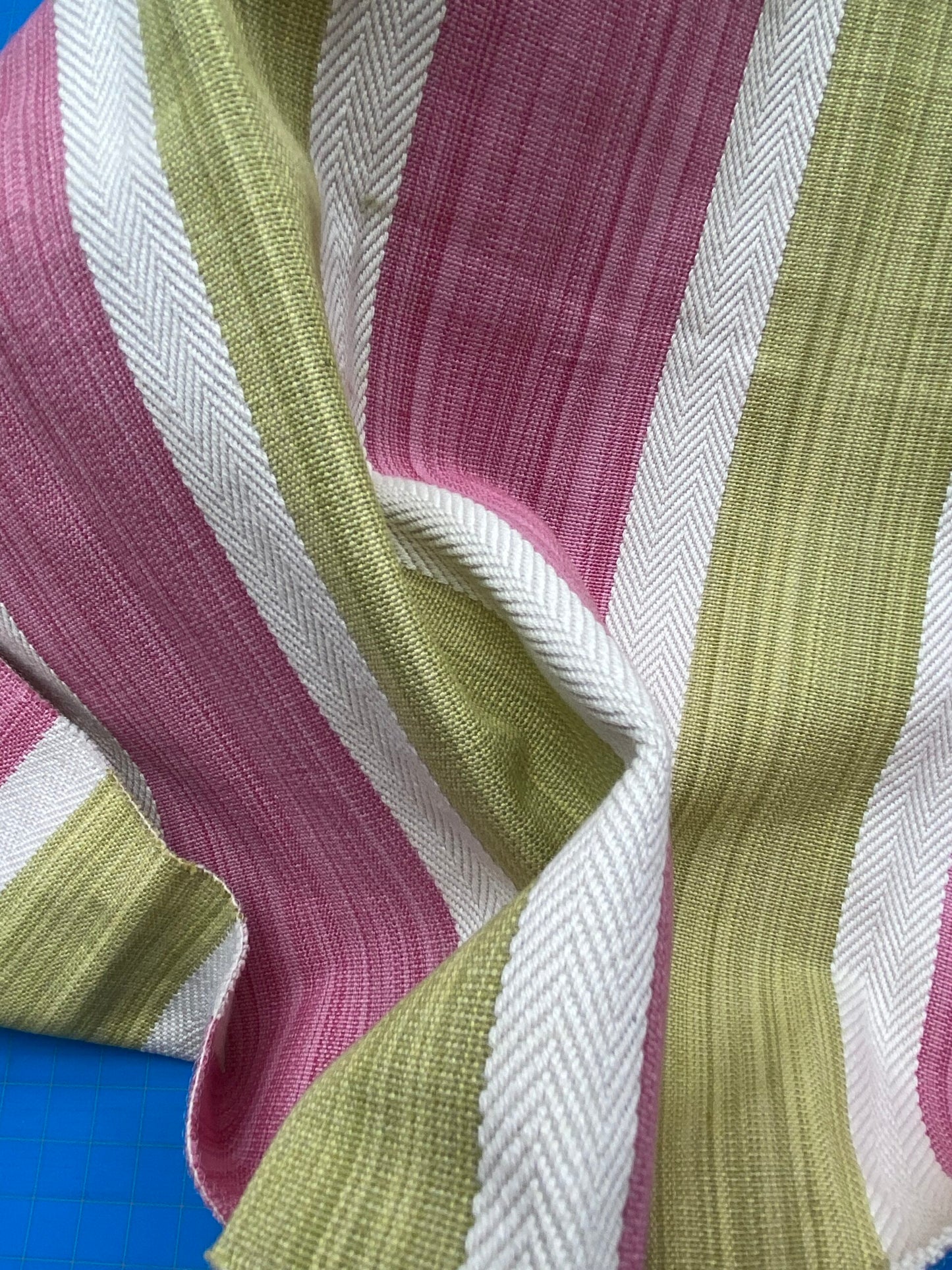 4 Berkbox91 Square Jacquard by Old World Weavers Three Rivers Watermelon Stripe Green Pink Cotton MSRP USD 300+/y
