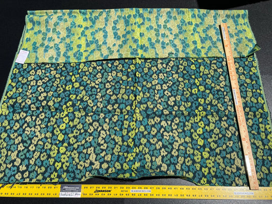 8 Berkbox62 1.3 yard Scalamandre BLOOM Peacock Cotton Jacquard Green Blue Yellow Wild Flower
