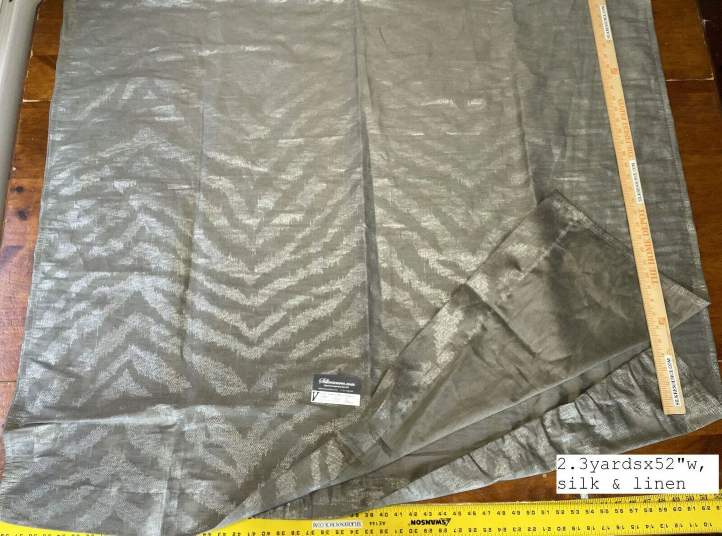 2 Boxv Scalamandre Square Showroom Sample Full Yard Silk And Linen