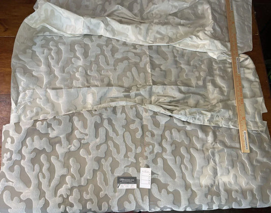 6 Boxv Scalamandre "Marlin" Square Showroom Sample Full Yard Three Types Of Coral Gray MSRP USD300+/yard