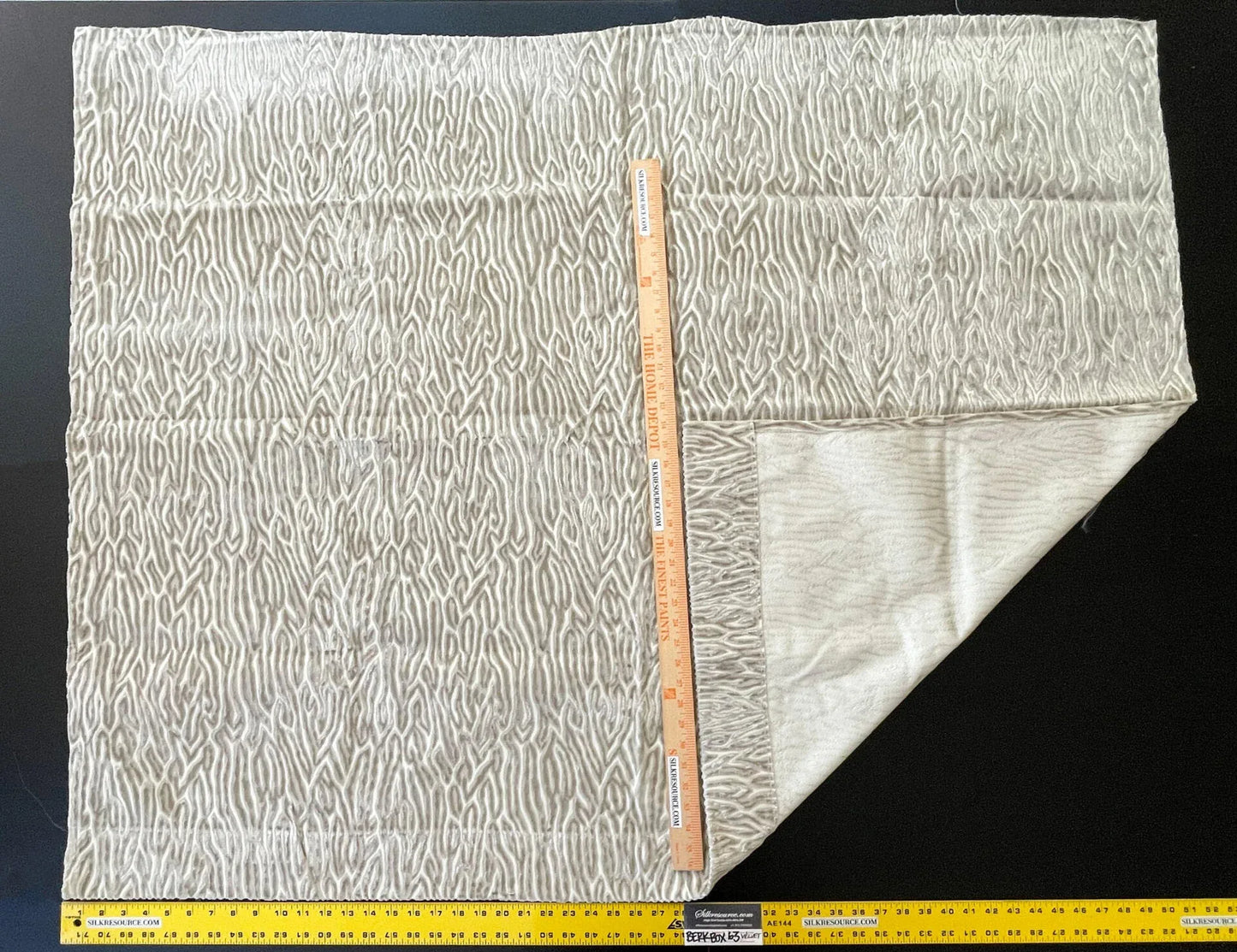 4 Berkbox63 1.2 yard Scalamandre Velvet Coral patterns White & Beige Faux Bois Velvet MSRP USD480/yard