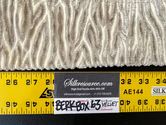 4 Berkbox63 1.2 yard Scalamandre Velvet Coral patterns White & Beige Faux Bois Velvet MSRP USD480/yard