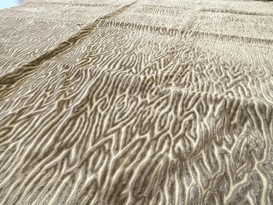 4 Berkbox63 1.2 yard Scalamandre Velvet Coral patterns White & Beige Faux Bois Velvet MSRP USD480/yard