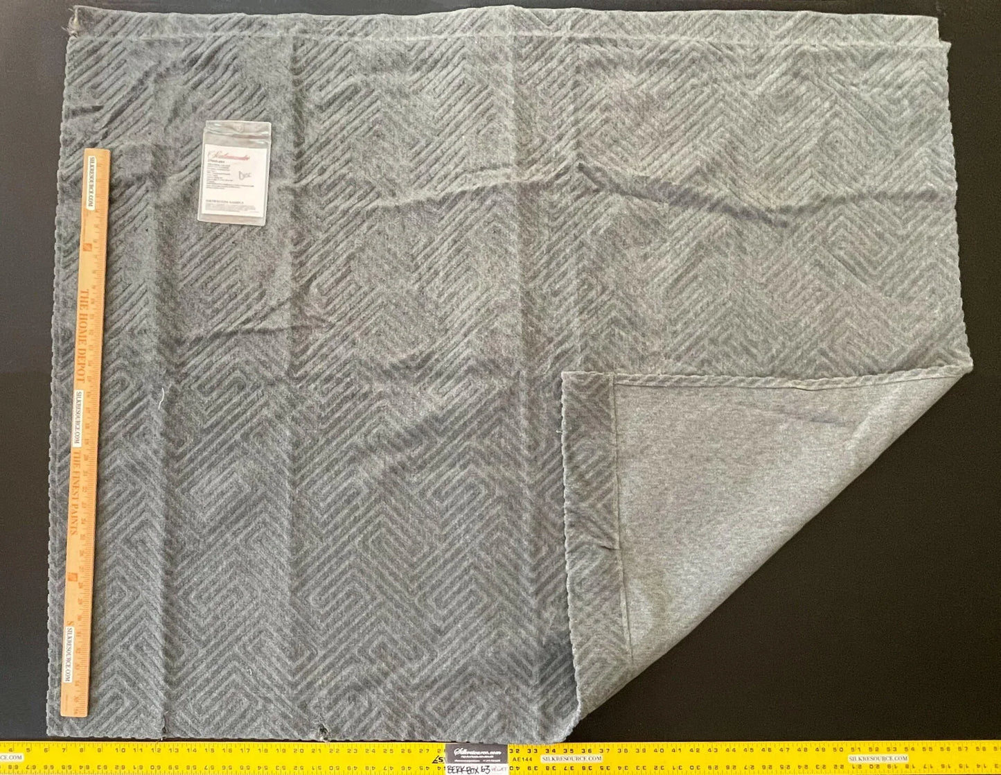 7 Berkbox63 1.2 yard Scalamandre MEANDER VELVET Smoke Cut Velvet Outdoor Dark Gray MSRP USD350/y