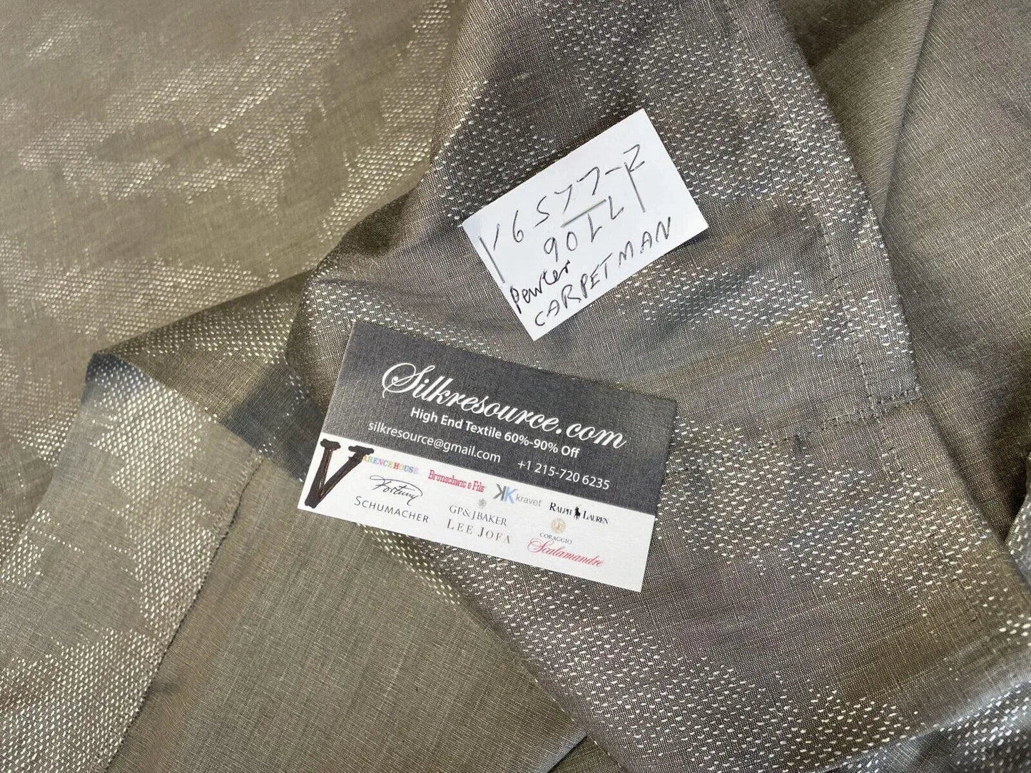 16 Boxv Scalamandre Square Showroom Sample 2.2 Yard Gray Zebra Print
