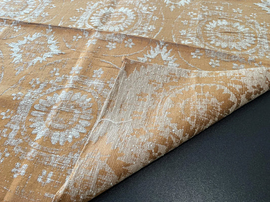 5 Berkbox65 27"x27" Square Scalamandre MANDALA Yellow on Gray Medallion MSRP USD258/y