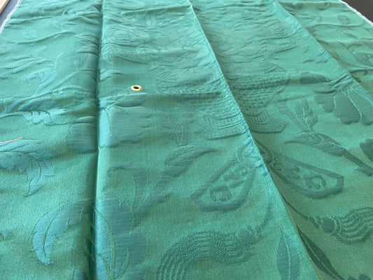 19 Berkbox65 28"x25" Scalamandre Botanical Silk lampas Plain Green