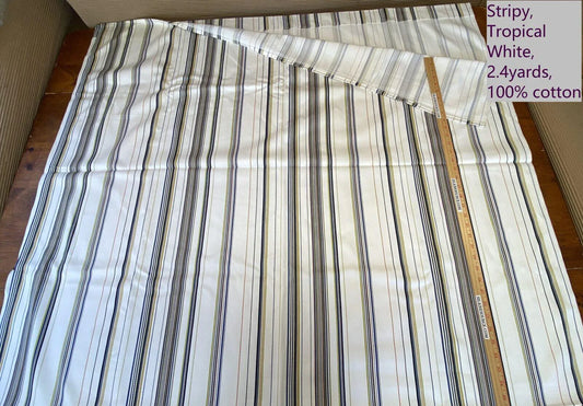 Scalamandre Stripy Tropical - White