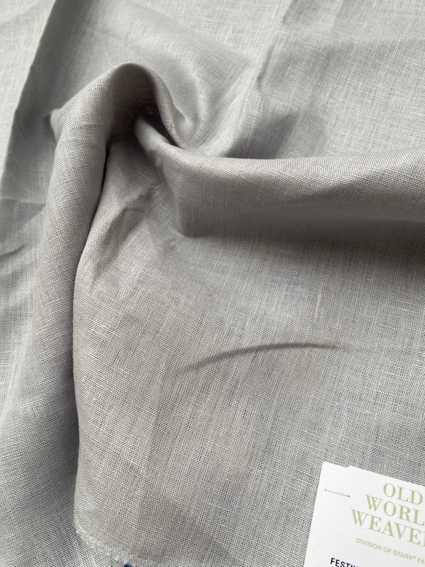 23 Berkbox93 Square Plains Texture by Old World Weavers Festival Silver Gray Linen Solid MSRP USD124/y