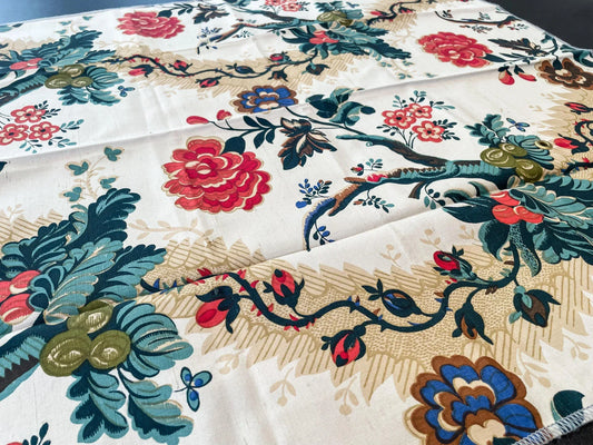 4 Berkbox66 24"x27" Scalamandre Floral Print White Blue Green Large pattern