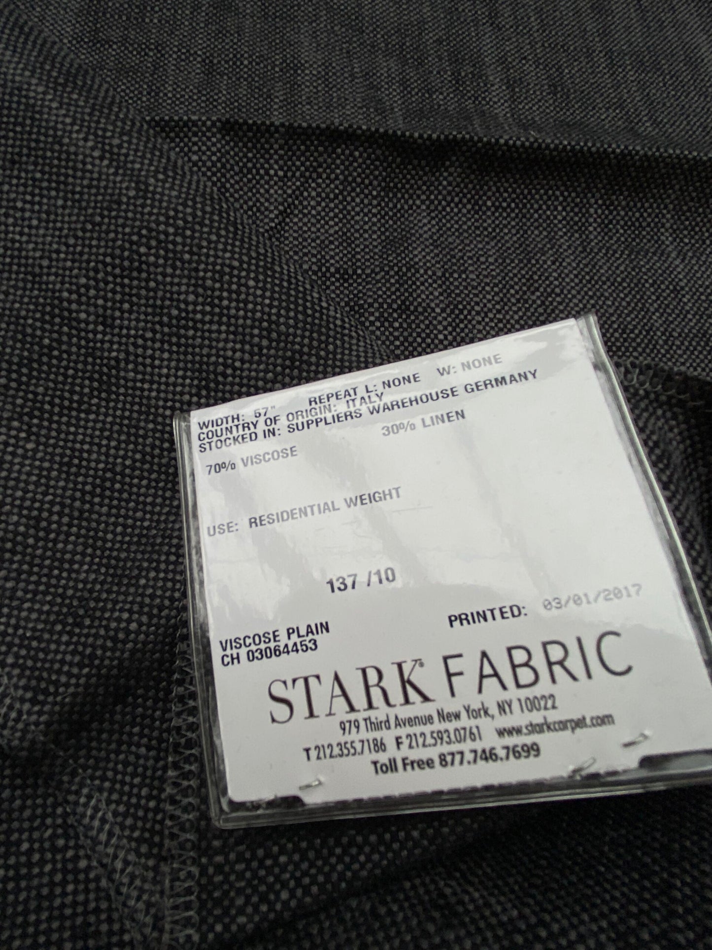 28 Berkbox93 Square Plains Texture by Christian Fischbacher Eco FR Heavy Midnight Black Solid MSRP USD300+/y