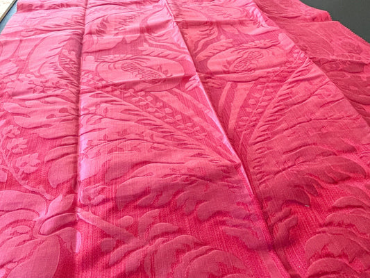 10 Berkbox66 25"x1 yard Scalamandre Floral Red Silk Damask