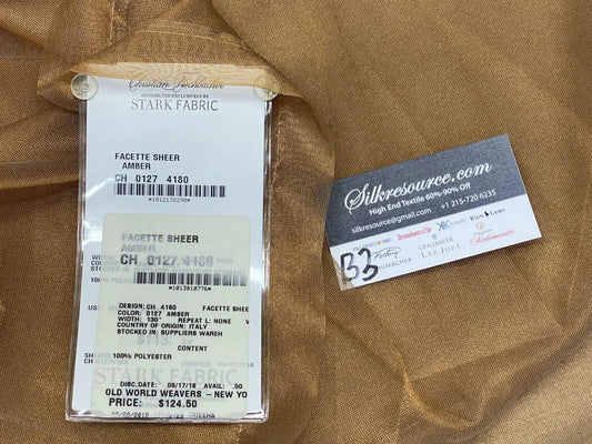 Scalamandre Facette Sheer - Amber