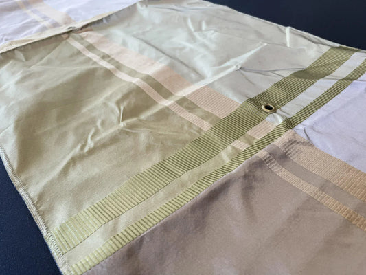 16 Berkbox66 15"x 1.4yard Scalamandre Silk Satin White Green Beige