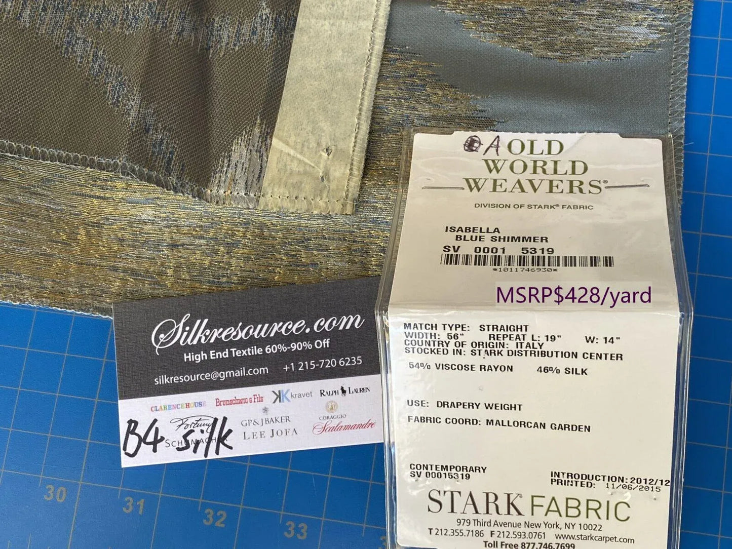 1a Berkbox4 Scalamandre Silk Square Isabella Blue Shimmer