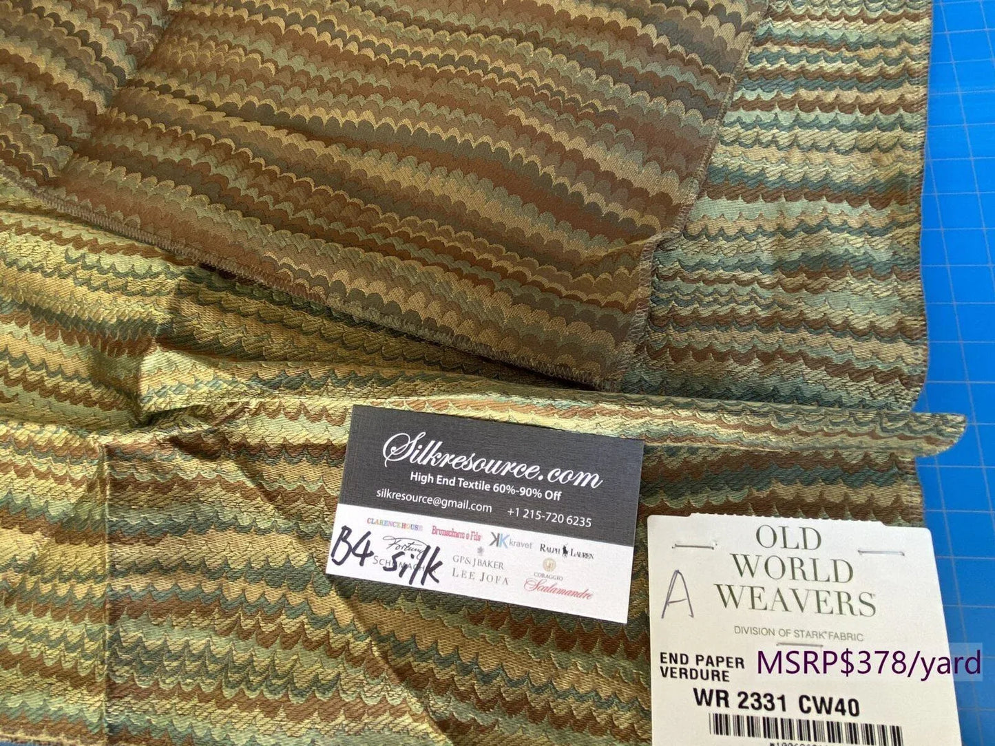 6a Berkbox4 Scalamandre Silk Square End Paper Verdure